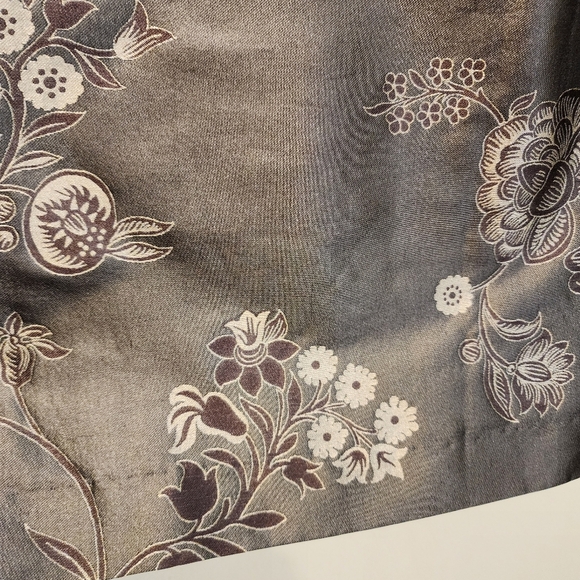 Jon Brown Floral 100% Silk   Embellished Pencil Mini Skirt for Cocktail Size 8 - Picture 4 of 12